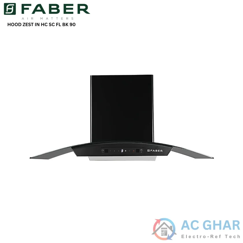 Faber HOOD ZEST IN HC SC FL BK 90 Chimney | AC GHAR